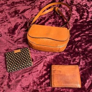 Ralph Lauren Side Purse+Fossil wallet+Swiss gear wallet Bundle!